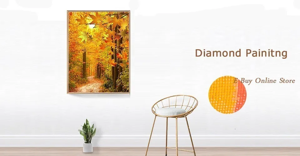 Huacan алмазная живопись осень полная квадратная Алмазная вышивка пейзаж Картина Стразы 5D DIY Мозаика Декор для дома