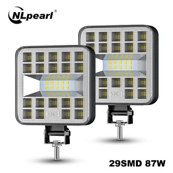 

NLpearl 3inch 12V 24V 87W LED Work Light for Truck 4x4 Tractor Boat Atv Spot Flood Led Light Bar OffRoad Car Driving Fog Light