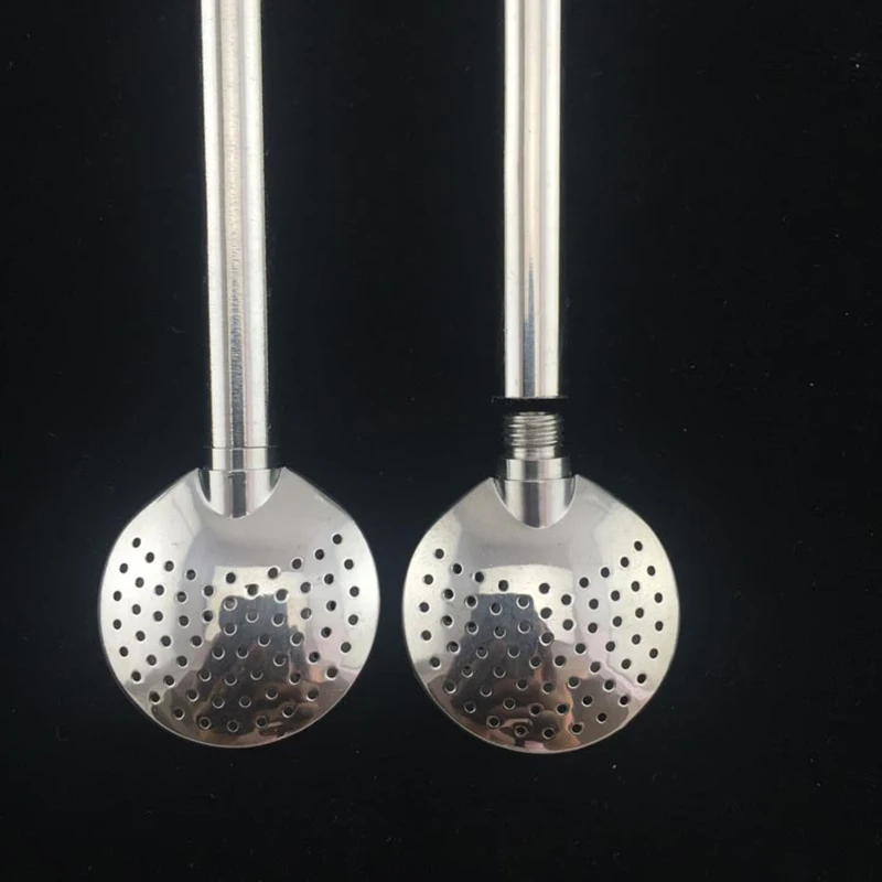 Tea Spoons Stainless Steel Drinking Straw Spoon Tea Filter Yerba Mate Tea Straws Bombilla Gourd Reusable Coffee Tools Washable Tool