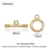 Supplies For Jewelry 14K Gold Plated Toggle OT Clasps For DIY Bracelets Necklaces Findings End Clasps Connectors Hooks Wholesale ► Photo 2/6