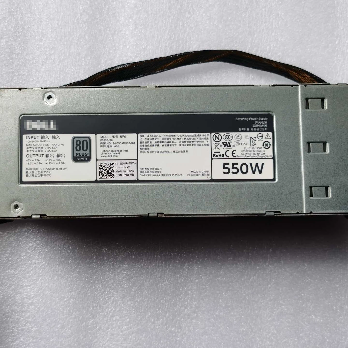 

F550E-S0 S-0550ADU00-201 for DELL T420 R520 server power supply