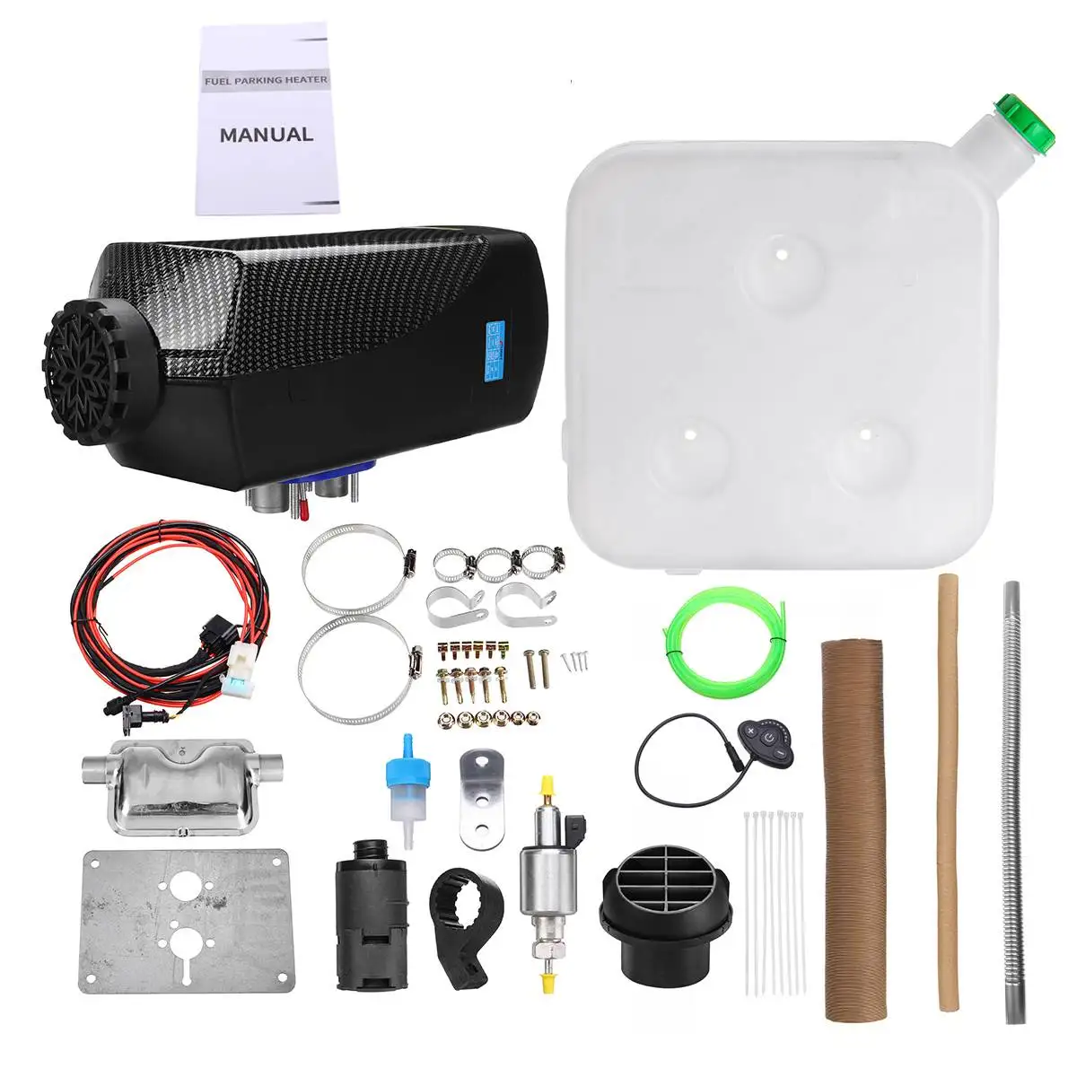 Автомобильный обогреватель 8 кВт 12 В, воздушный обогреватель, парковочный обогреватель, кнопка обогревателя, монитор для RV, дом на колесах, трейлер, грузовики, Boats10L, топливный бак - Название цвета: Grid