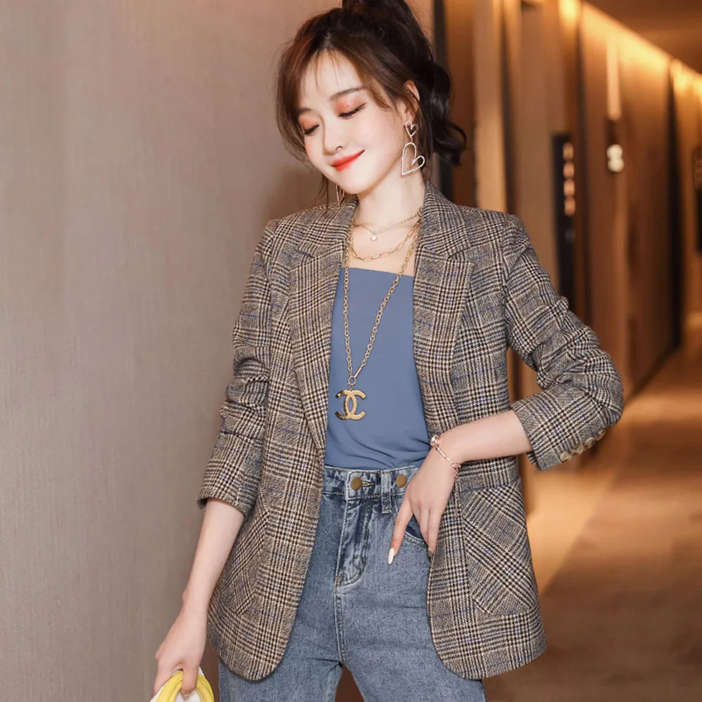 Veste Blazer Femme à Carreaux Echo - Taille S/M - Neuf Sans étiquette - Coupe Classique