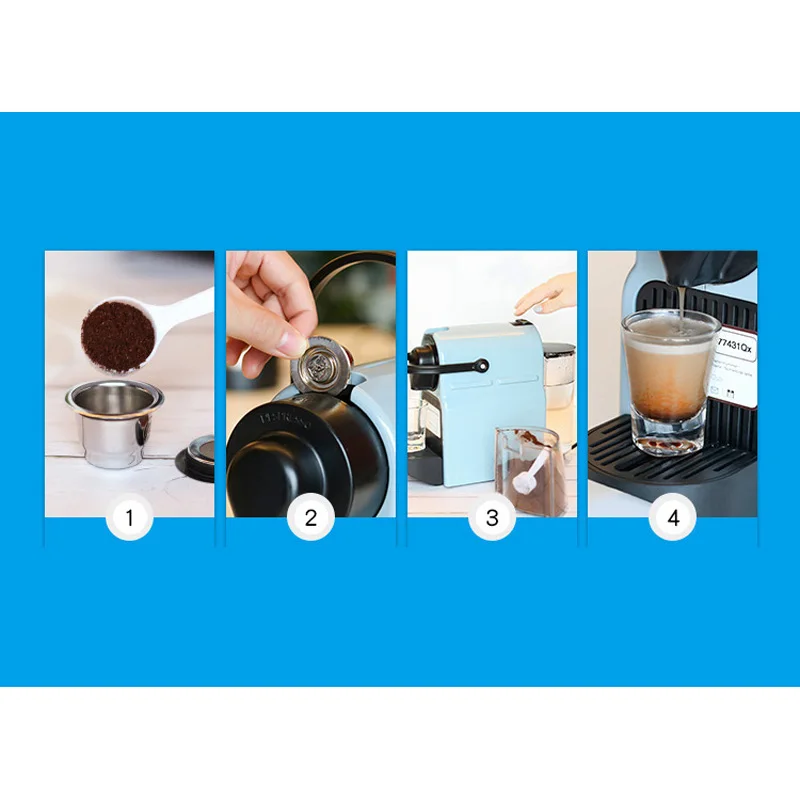 Многоразового кофе фильтр капсула Pod щетка ложка набор для Nespresso U машины