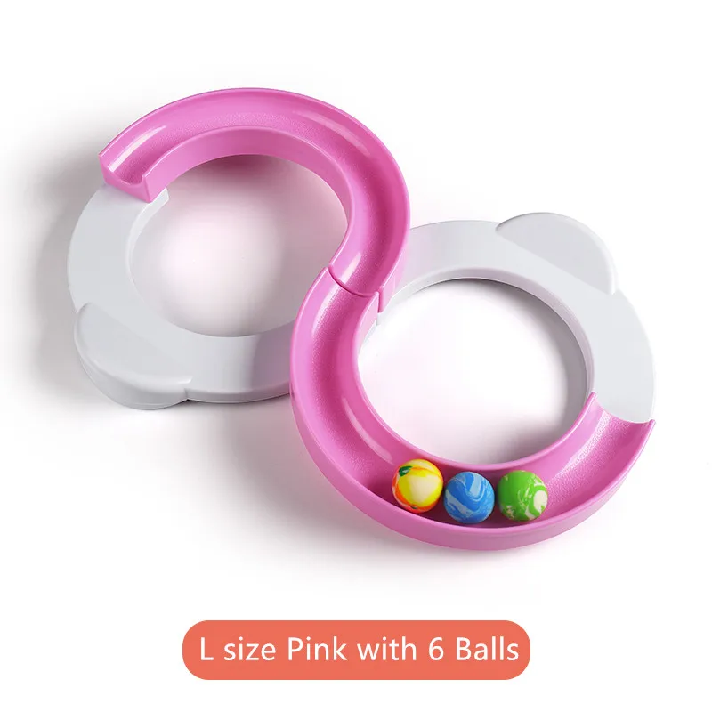 L pink with 6 balls Забавные треки сенсорные игрушки детские развивающие игры взрослые антистрессовая игрушка пальчиковая игра ручная-глазка фокусировка тренировка кляп игрушки - Цвет: L pink with 6 balls