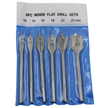 durable cutter High steel flat bit drill tools Woodworking flat head drill bit 6 pcs / set 10mm-25mm Woodworking hole opener A99 durable cutter High steel flat bit drill tools Woodworking flat head drill bit 6 pcs / set 10mm-25mm Woodworking hole opener A99