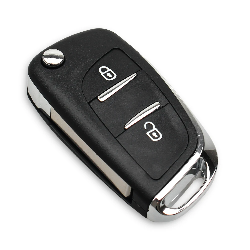 KEYYOU 2 кнопки модифицированный откидной Складной Дистанционный Автомобильный ключ оболочка для Citroen C2 C3 C4 C5 C6 C8 чехол для автомобильного ключа с лезвием HU83/VA2