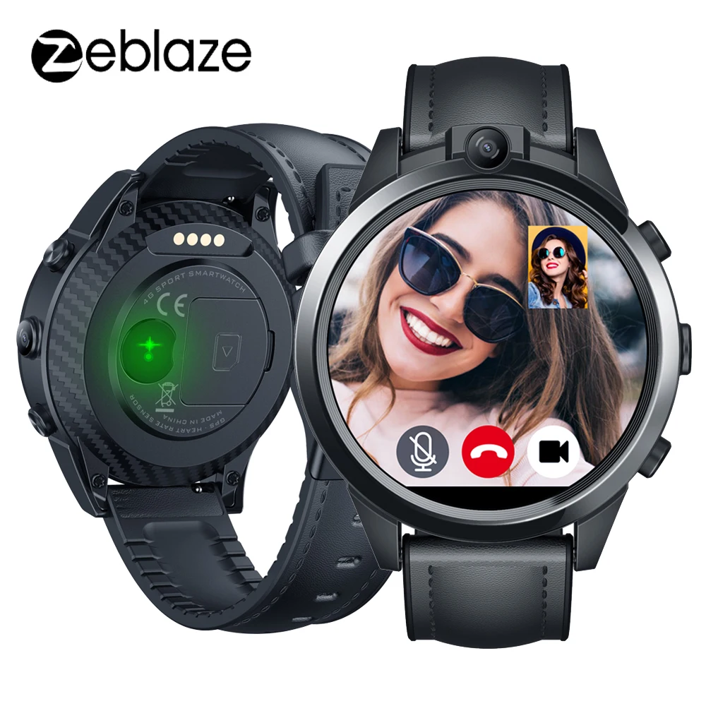 Смарт часы Zeblaze THOR 5 PRO 4G LTE четыре ядра 3 ГБ ОЗУ 32 Гб ПЗУ LTPS двойная камера