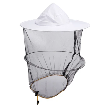 

Beekeeping Hat White Net Head Face Protective Cap Mesh Net Face Bee Keeping Equipments Mosquito Bees Anti-bite Veil Outdoor