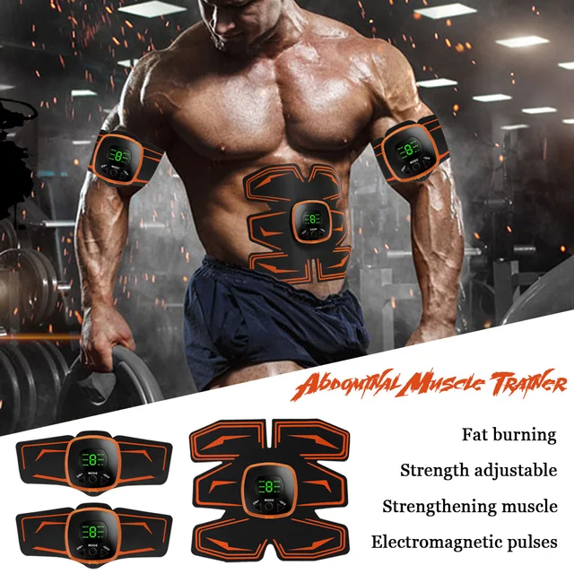 US $17.52 Six Abdominal Exercise Equipment Body Slimming Fat Burning Exerciser Body Building Fitness Electric