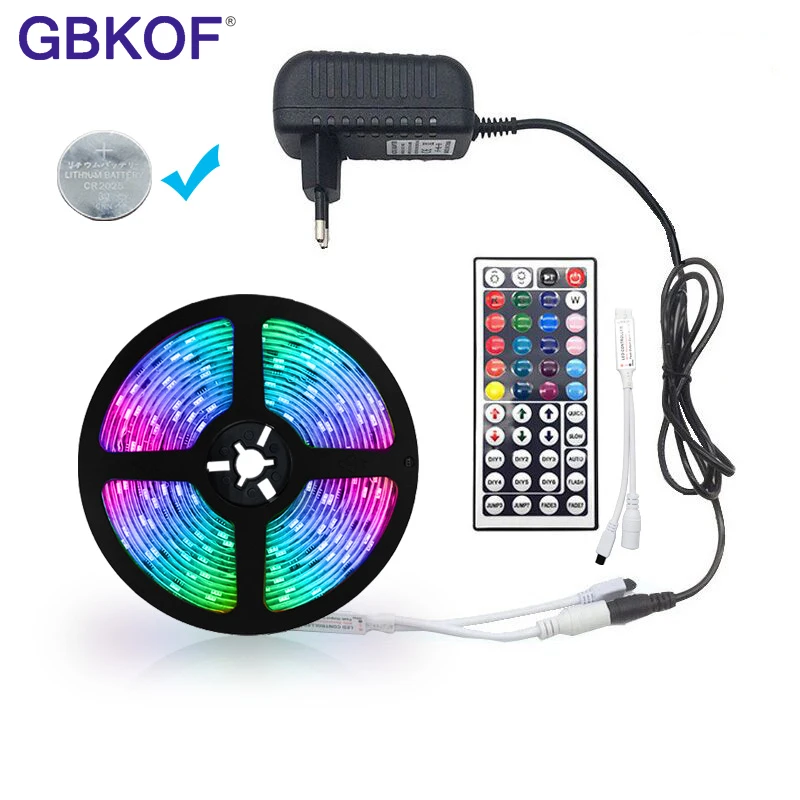 Водонепроницаемая светодиодная лента RGB SMD2835 и 5050 для аккумулясветильник 5 м 12 В