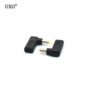 

90 Degree USB 3.1 USB-C Type-C Female to 5.5*2.5mm Dc power supply plug converter PD Simulation Trigger Connector for Laptops