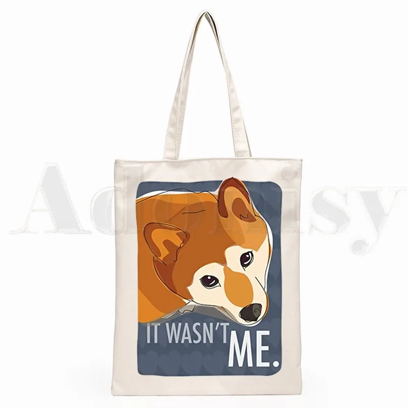 Сиба ину японский Doge Kawaii милый новый художественный холст сумка сумки простой