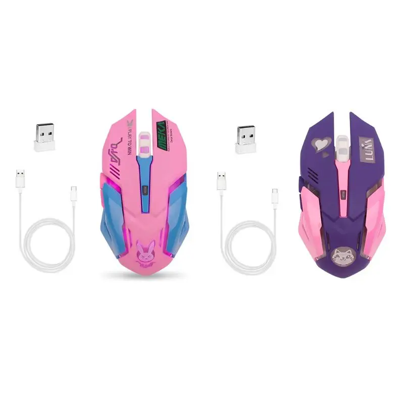 

Rechargeable LED Optical Game Mice 2400DPI 2.4G USB Wireless Mouse for PC Laptop