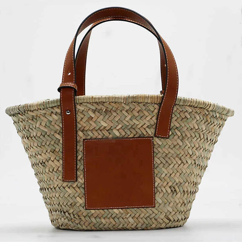 

Popular large basket handbag round straw bag 3 size