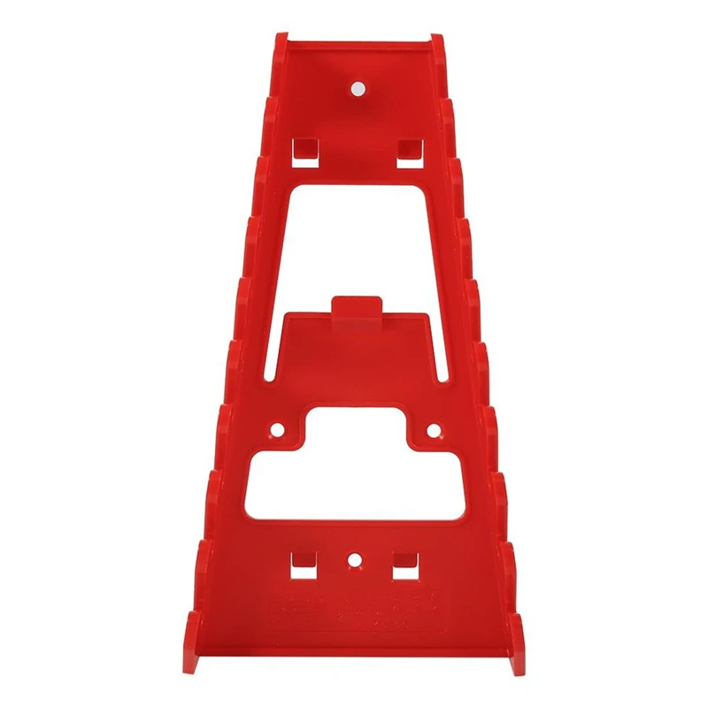Plastic Red 9 Slot Wrenches Rack Standard Organizer Holder Tools Wall Mounted Simple Portable  Dressing table essentials