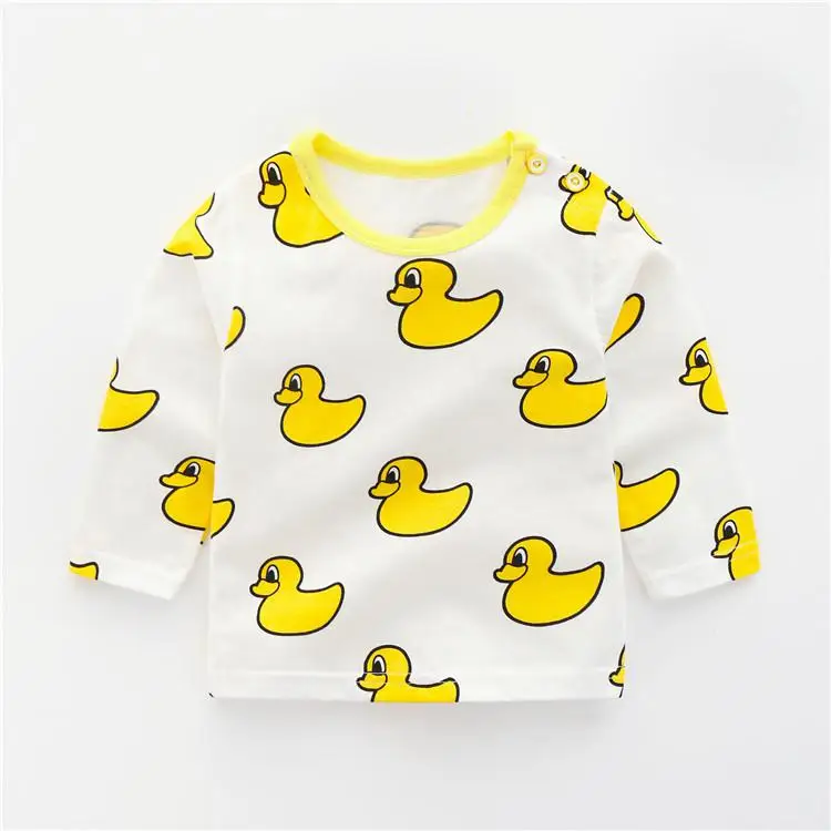 Одежда для малышей, футболка с длинными рукавами для маленьких мальчиков, хлопковый джемпер на осень для маленьких девочек - Цвет: P4