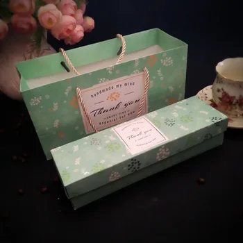 

Macaron Paper Box Chocolate Cookie Cake Packaging Box Wedding Gift And Favor Box Free Shipping 100pcs 24.2*7.2*5cm