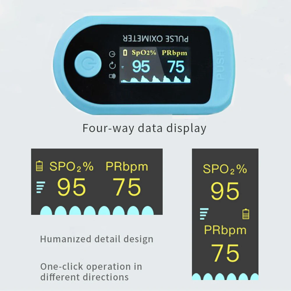 Fingertip Pulse Oximeter Android iOS Bluetooth 4.0 Finger Oxymeter Oximetro pulso OLED Oximeters SPO2 PR PI RR monitor