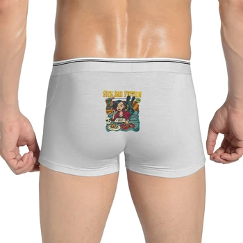 

Spoof Vintage Cartoon Punk Print Men's underwear