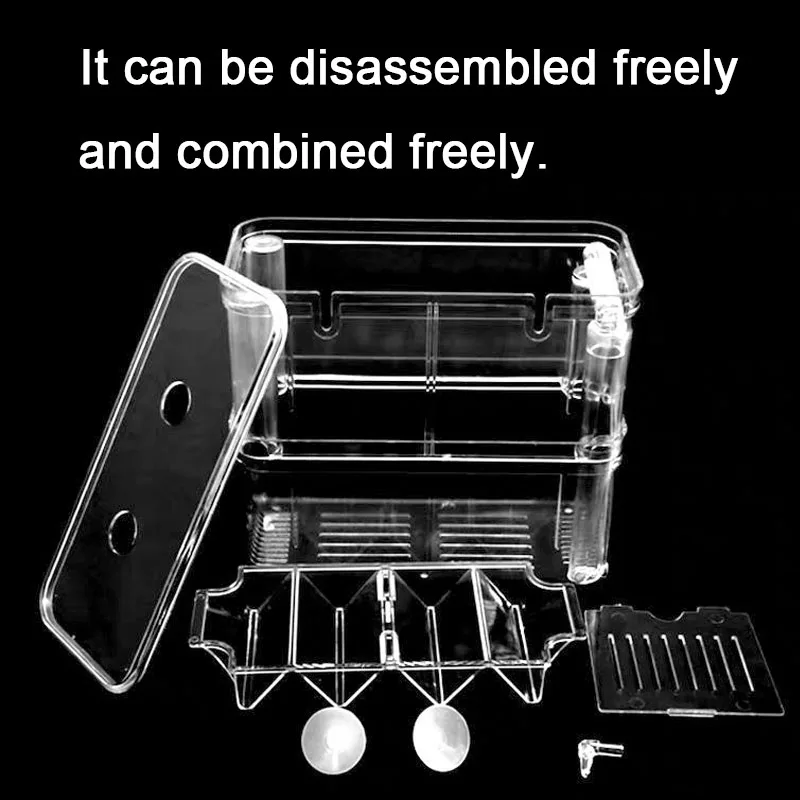 Aquarium Breeder Box for Fish Tank Hatching Incubator Isolation Acrylic 4 Rooms High Clear Fish Breeding Boxes Durable Tank fish breeding box