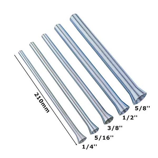 

5pcs Spring Pipe Bender Aluminium Tube Bending Tools Tube Bender 5/8" 2/1" C66