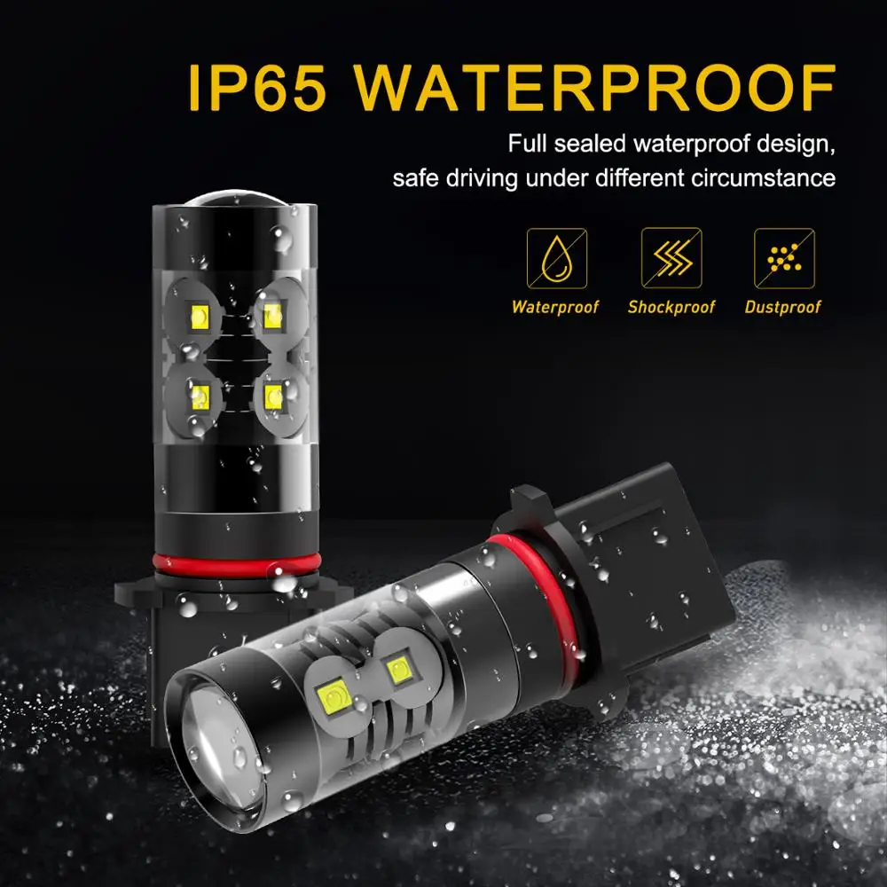 2 шт. 1400LM H27 светодиодный фонарь 880 881 P13W светодиодный PSX26W 6000K 12V 24V Белый Автомобильный противотуманный фонарь для вождения DRL дневные ходовые огни авто