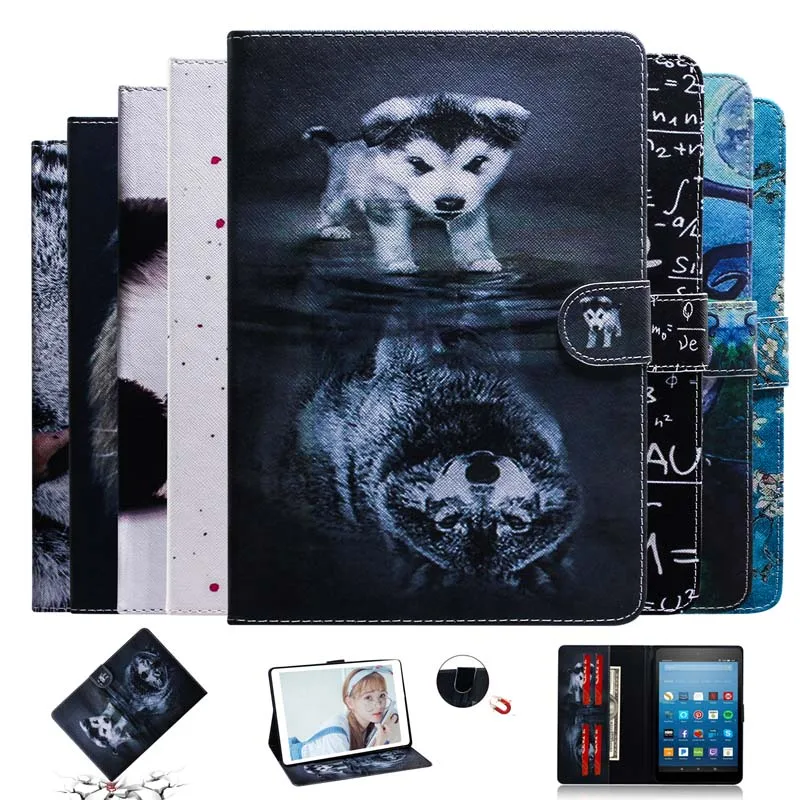 

Luxury Creative Animal Pattern Tablet Cases for Samsung Galaxy Tab A8 2019 Shockproof Stand Cover for Samsung Tab A P200 P205