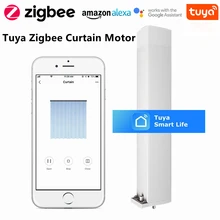 Tuya Smart Life전동커튼 Intelligent Zigbee Electric Curtain Motor Drive Motorized Status Track Timer APP Remote Control Alexa Google
