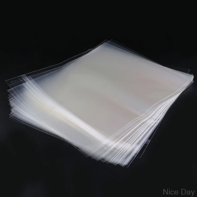 50pcs Opp Gel Record Protective Sleeves Self Adhesive Bag For 7