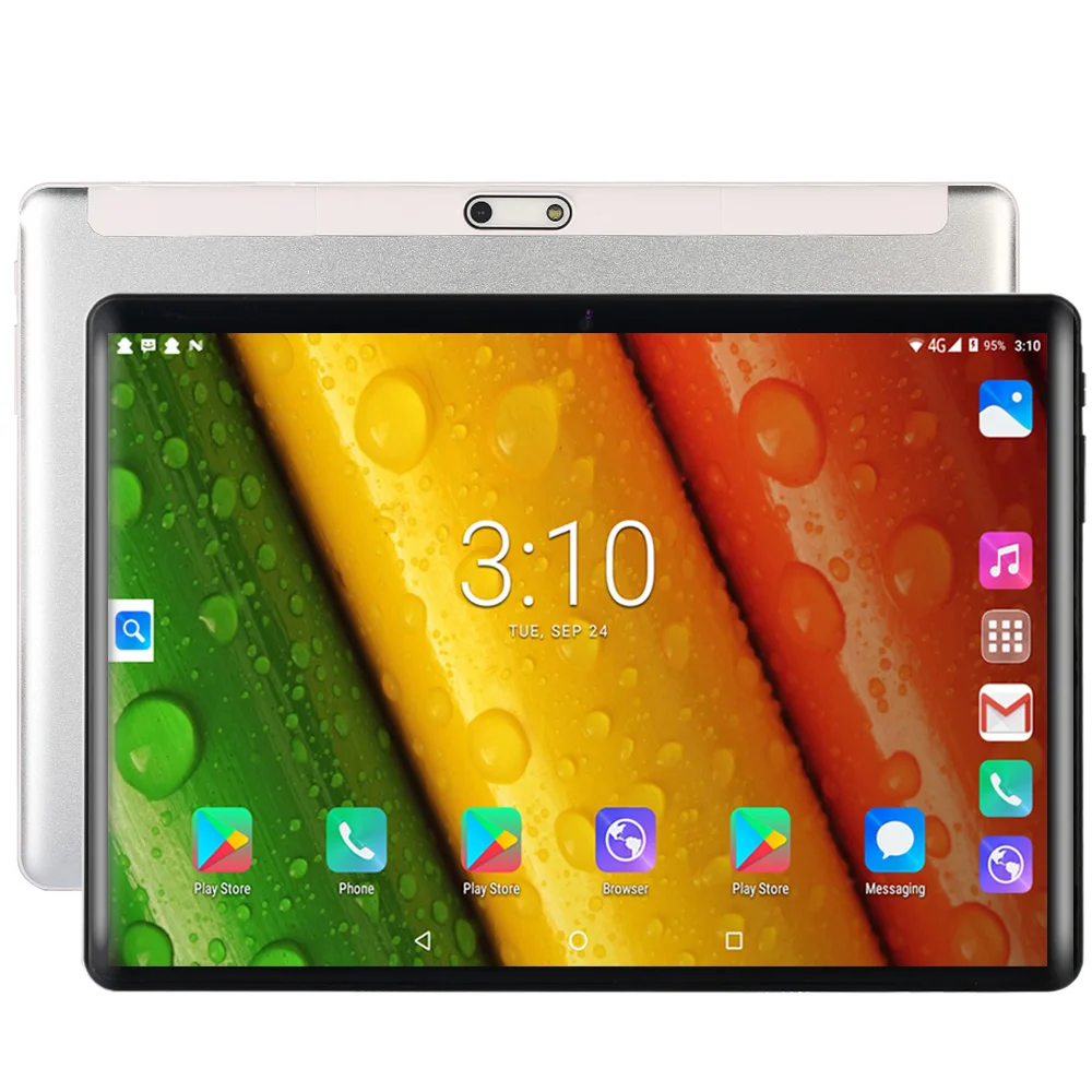 10,1 дюймов планшетный ПК Android 8,0 3G телефон вызов две sim-карты Восьмиядерный 6 ГБ/64 Гб Wi-Fi Bluetooth gps планшеты ПК