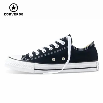 

Original new Converse all star canvas shoes men's sneakers for men low classic Skateboarding Shoes black color free shipping
