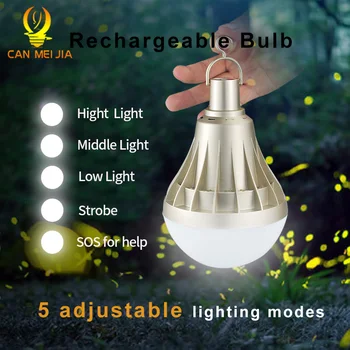 

USB Rechargeable LED Bulb Light Dimmable 220V 12W 20W 30W 40W E27 Emergency Ampoule Led Lamp Outdoor Lighting for Fishing Camp