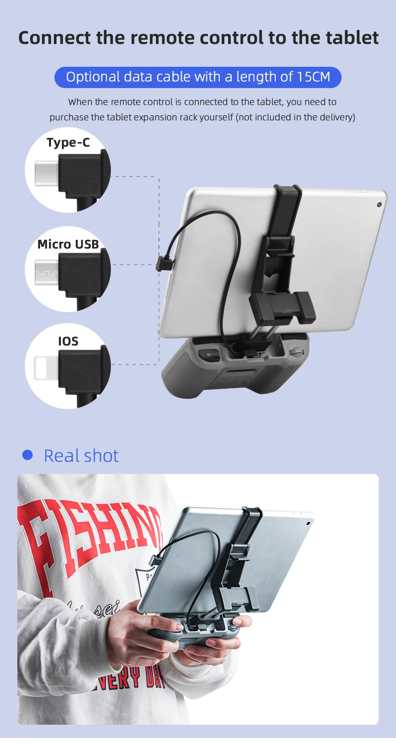 Description Picture 6 of itemOTG Data Cable For DJI MAVIC 3/Air 2/2S/Mini 2/MINI 3 PRO Drone RC-N1 RC-N2 IOS Type-C Micro-USB Wire Connector Accessory