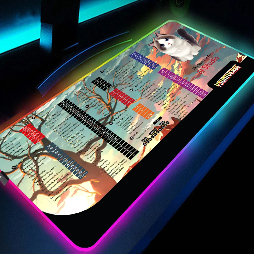 

Mairuige Cool Office Personality Shortcut Key English Locking Large Mouse Pad Waterproof Gaming Table Mouse Pad Keyboard Pad Xxl