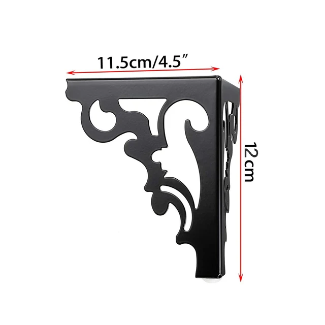 4pcs Metal Furniture Legs Feet, Pattern Hollow table legs，Modern Sofa Legs Bed Table Accessories Cabinet Replacement foot black12cm 4pcs
