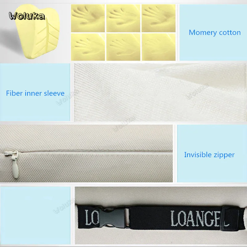 Car Seat Head Neck Rest Massage Auto Pillow Space Memory Neck Headrest Car Cover Vehicular Pillow Seat Headrest CD50 Q05