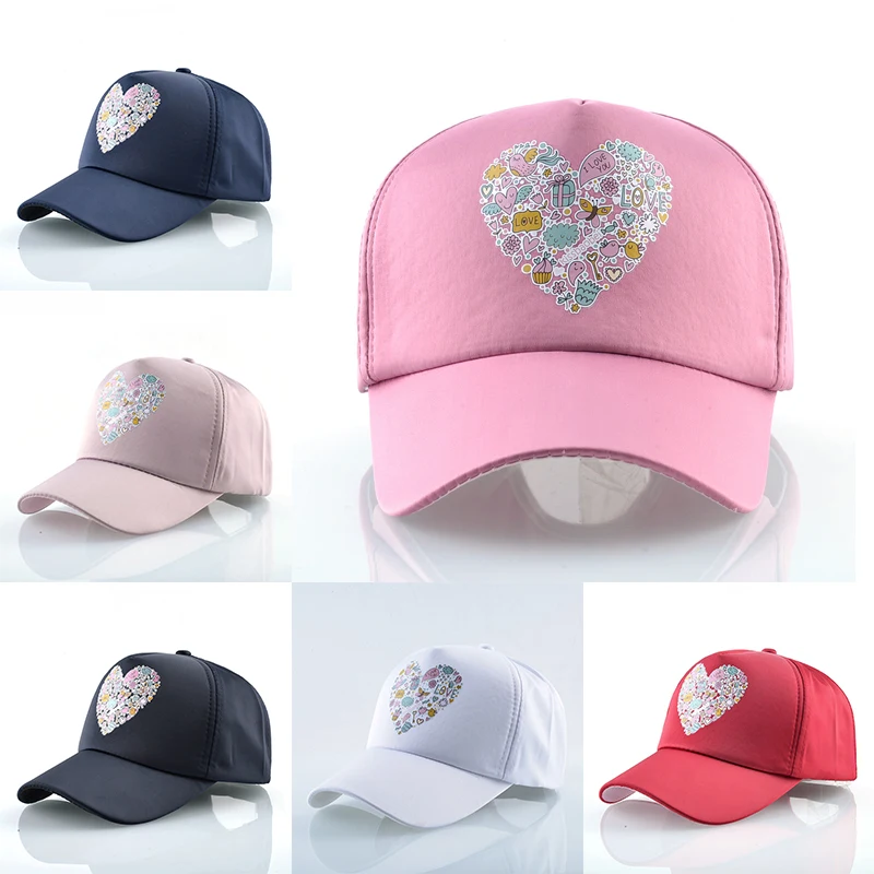 

2023 Fashion Summer Unisex Cotton Outdoor Baseball Cap Pink Printed Snapback Travel Sports Hats Men Ladies Sunhats Adjustable