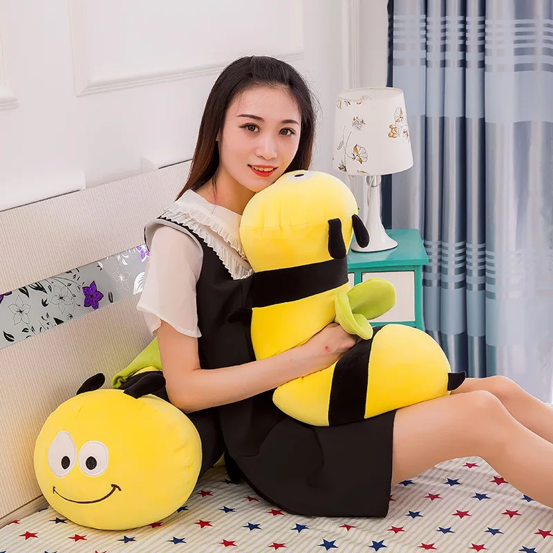 Down Cotton Bees Plush Toys Software Animal doll Large Size Pillow Birthday Gift