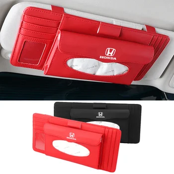 

PU 3-in-1 Car Tissue Box Paper Holder Cover for Honda Fit Civic Accord CRV CRZ Crosstour H-RV NSX Pilot Odyssey City Accessories