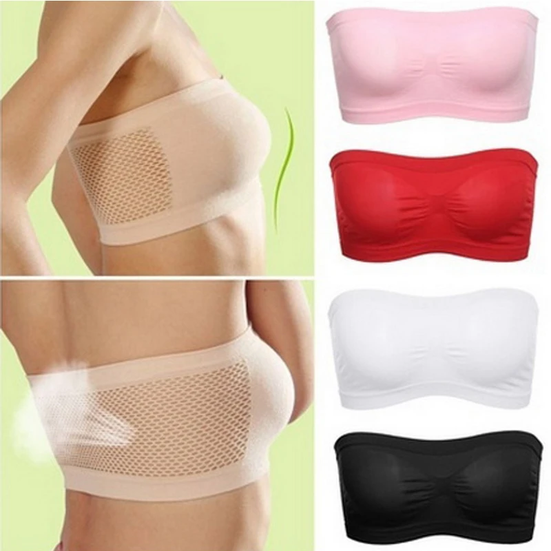 Pink Bra Seamless Tube Bra Comfortable and Stretchable New Style Strapless  Brassiere for Sports and Daily Use Non Padded Strapless Bras for Girls  Suitable for All Cups Non Wired Brazzer Hidden Nylon