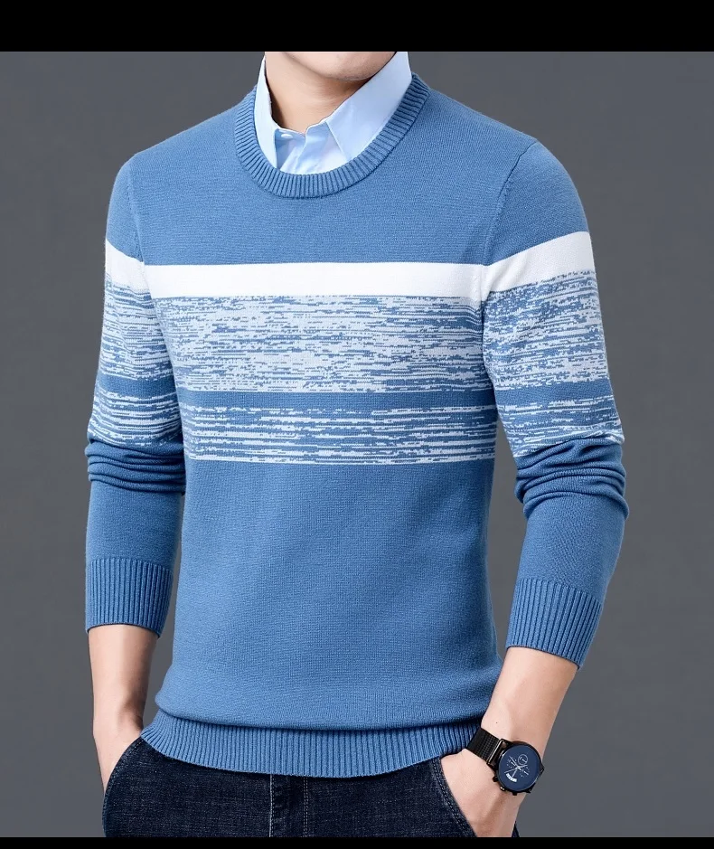Waliicorners New Warm Sweater Pullovers Turn Down Shirt Collar Men Knit Pattern Outfits Sweater Coat Men 7 H3d29c9a3c9c34dba87354c9d84734227Z