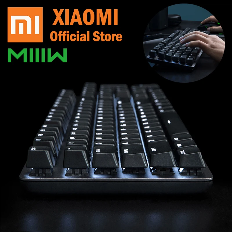 

Xiaomi MIIIW Mechanical Gaming Keyboard 104 Keys USB Wired Floating Professional Button 6 Mode White Backlight Game Keyboard