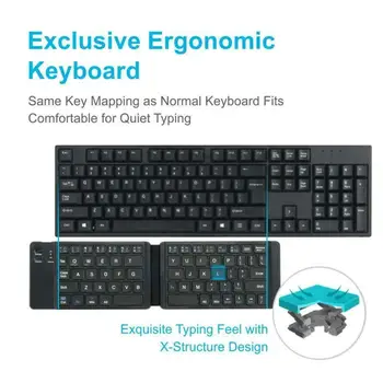 

Mini Keyboard Bluetooth Portable Foldable Wireless Keyboard for iOS Android