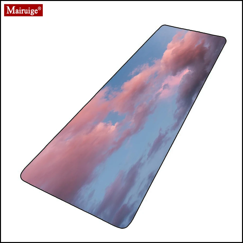 

Sky Texture Clouds Mouse Pad 90x40/80X30CM Pink Blue Cute Kawaii DIY Custom Keyboard Pad Game Mat Gaming Mousepad Large