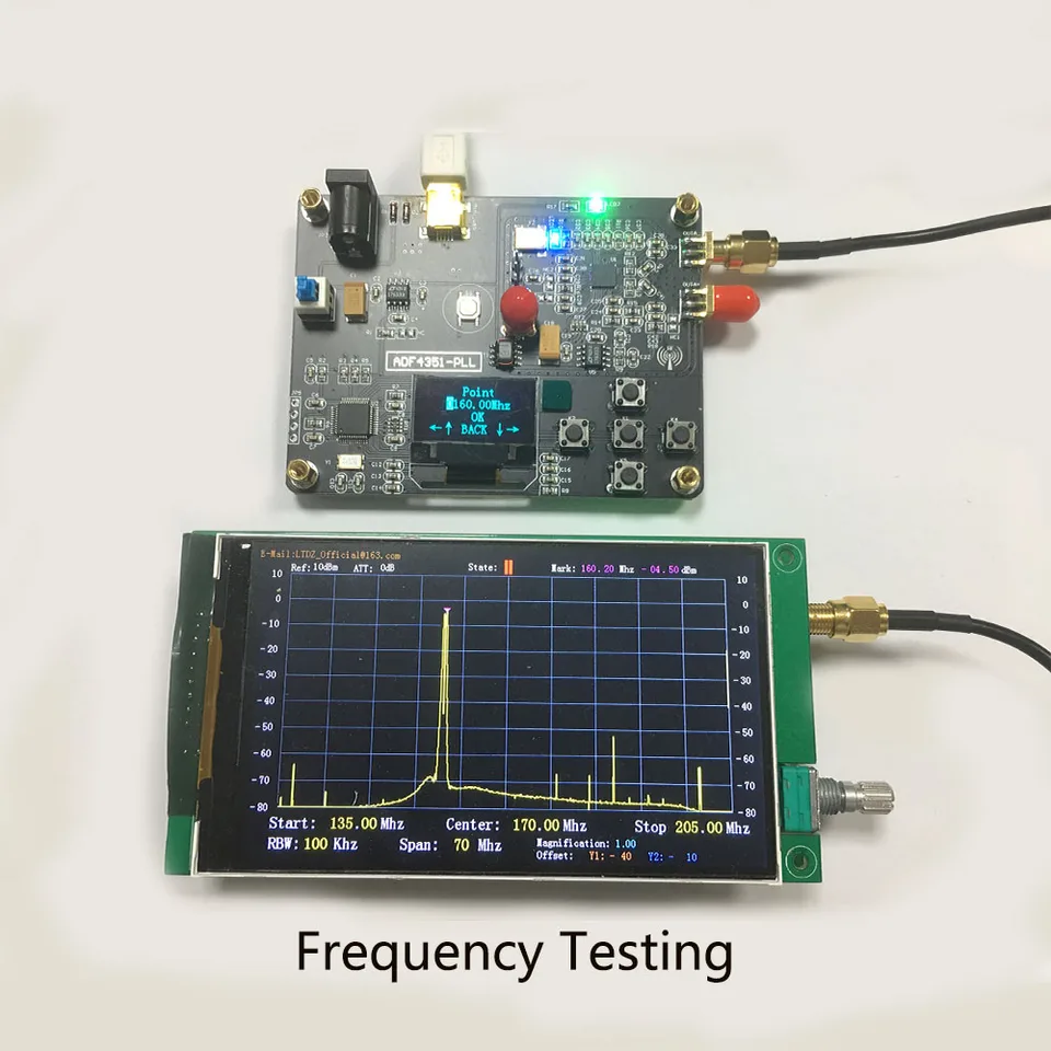 ADF4351 HF Signalgenerator Modul | 35MHz-4400MHz | Mit OLED Display | PLL Technologie | Für Elektronik Tests