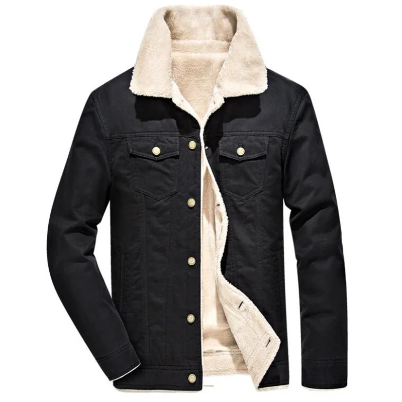 Tang Cool Brand Trend Cashmere Jacket Men's Autumn Winter New Washed Cotton Thickened Street Style Military Coat | Мужская одежда