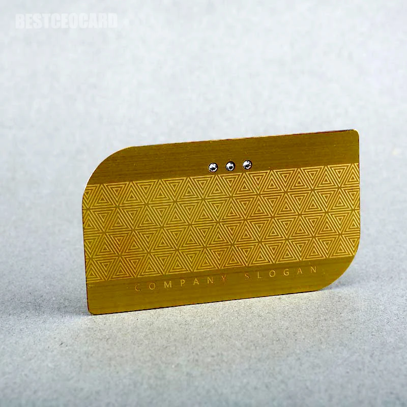 Brushed Metal Business Card Gold Copper Custom Gift VIP Design Print Production | Канцтовары для офиса и дома