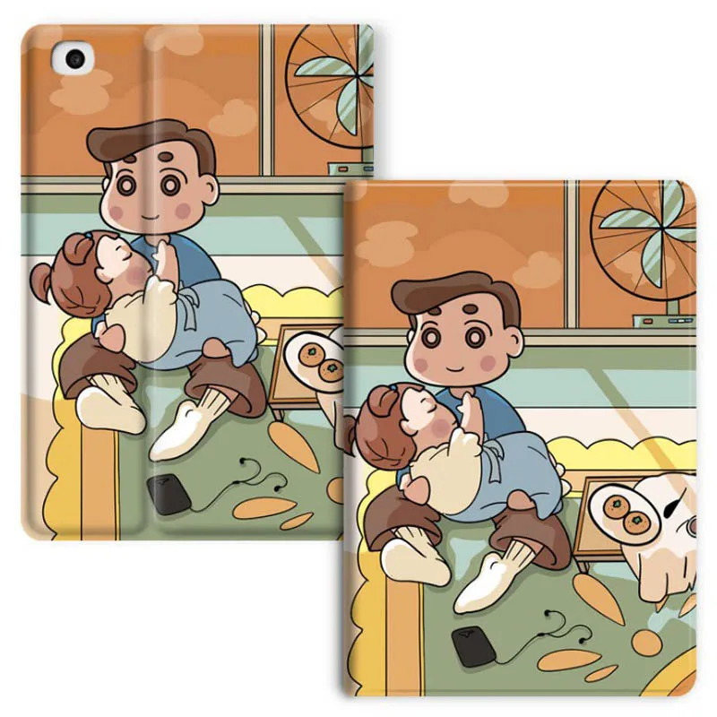 

Cute kids Case For iPad Mini 4 5 PU Leather Lovely Soft Back Cover For ipad Mini 5 4 3 2 1 Cartoon Flip smart stand Case