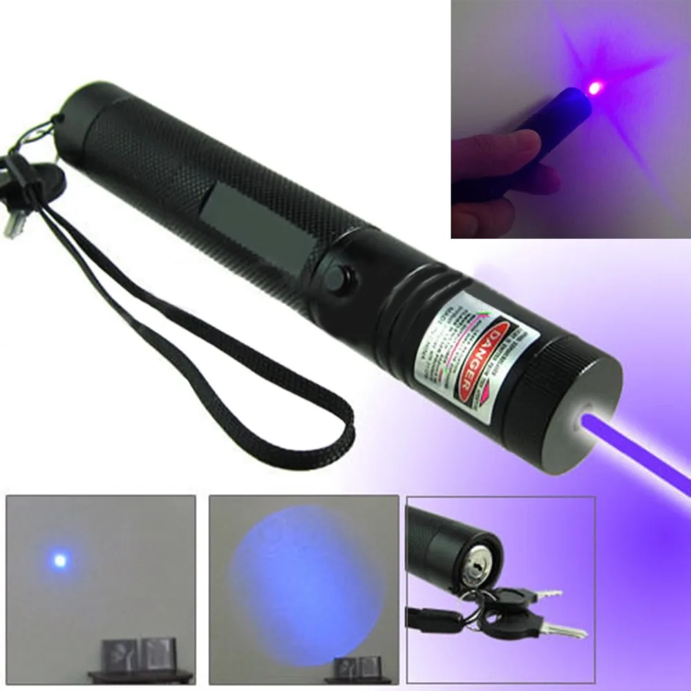 

301 purple Laser Pointer Pen Adjustable Focus Super Laser Visible Beam 532nm Light Hot Sale